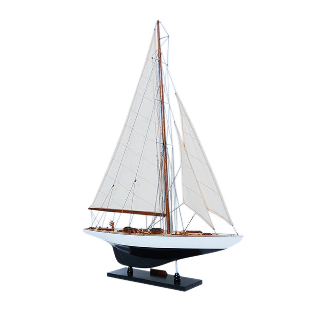 ENDEAVOUR BLACK WHITE PAINTED L60 | Fully Assembled Wooden Ship Model For Wholesale