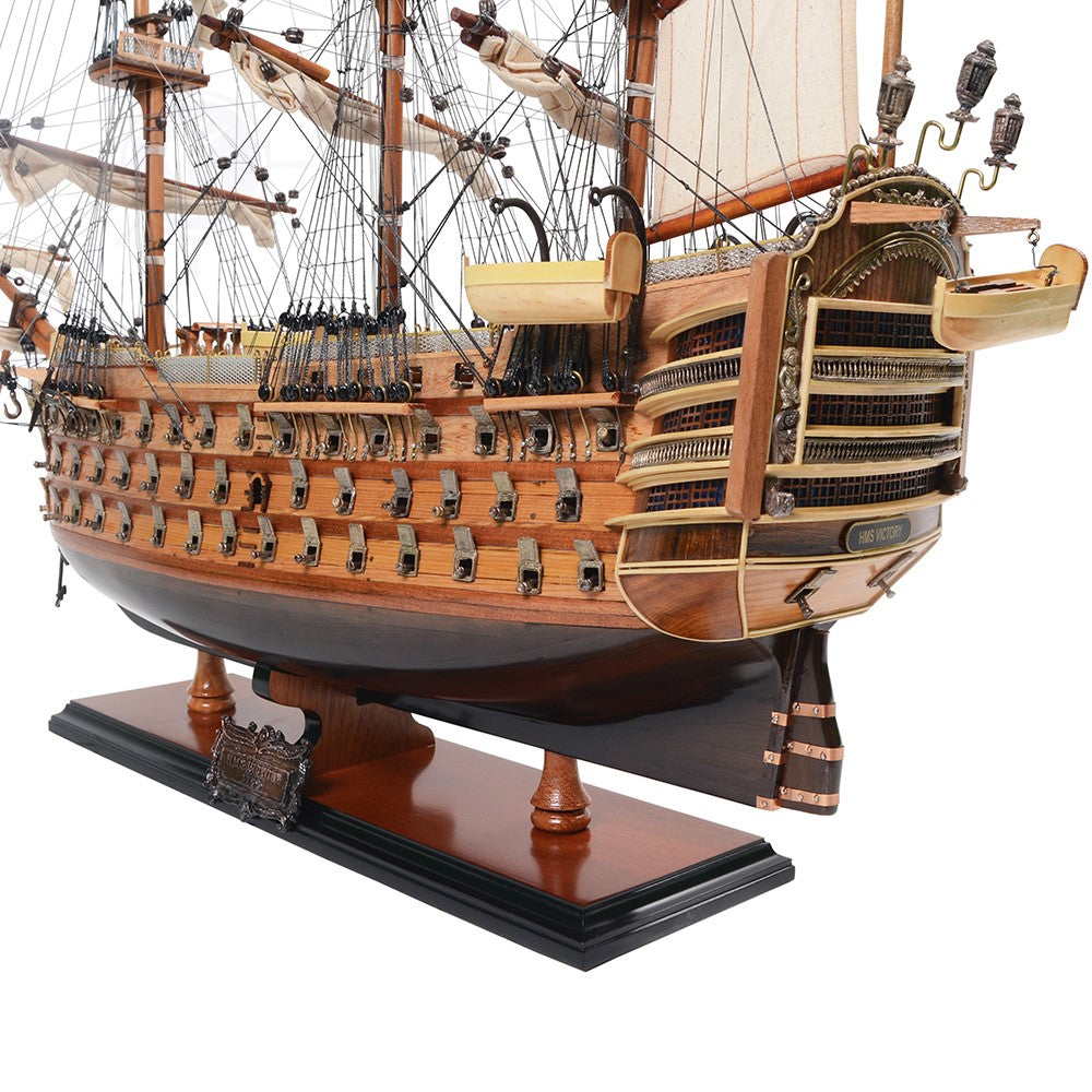 HMS Victory Midsize with Display Case Front Open