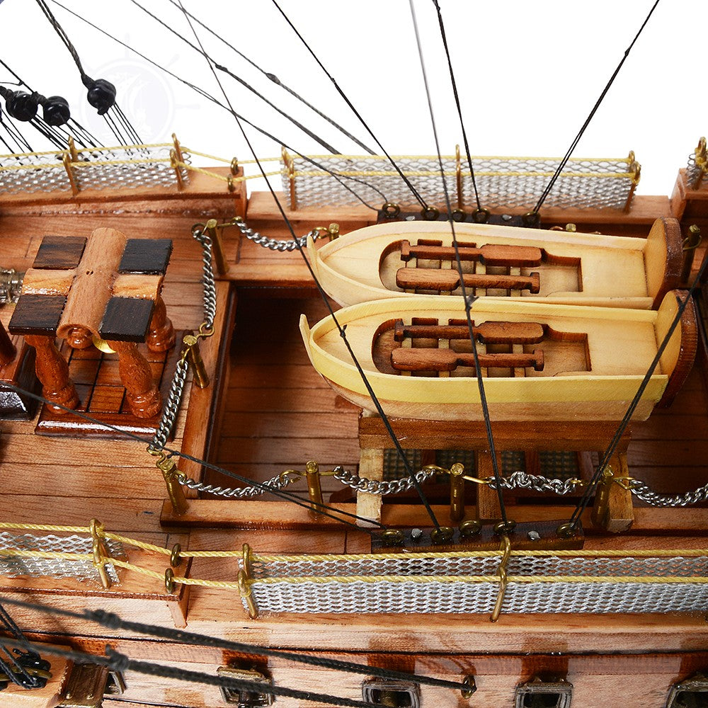 HMS Victory Midsize with Display Case Front Open