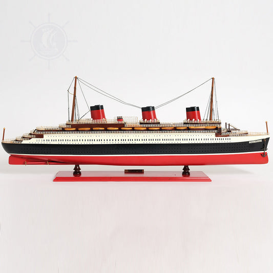 NORMANDIE CRUISE SHIP MODEL PAINTED | High-quality Cruiser| Fully Assembled Wooden Model Ship For Wholesale