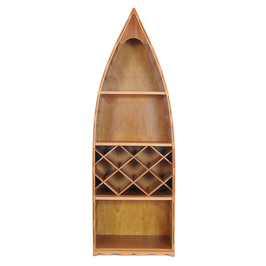 CANOE WINE SHELF | High-quality | Fully Assembled Wooden Ship Model For Wholesale