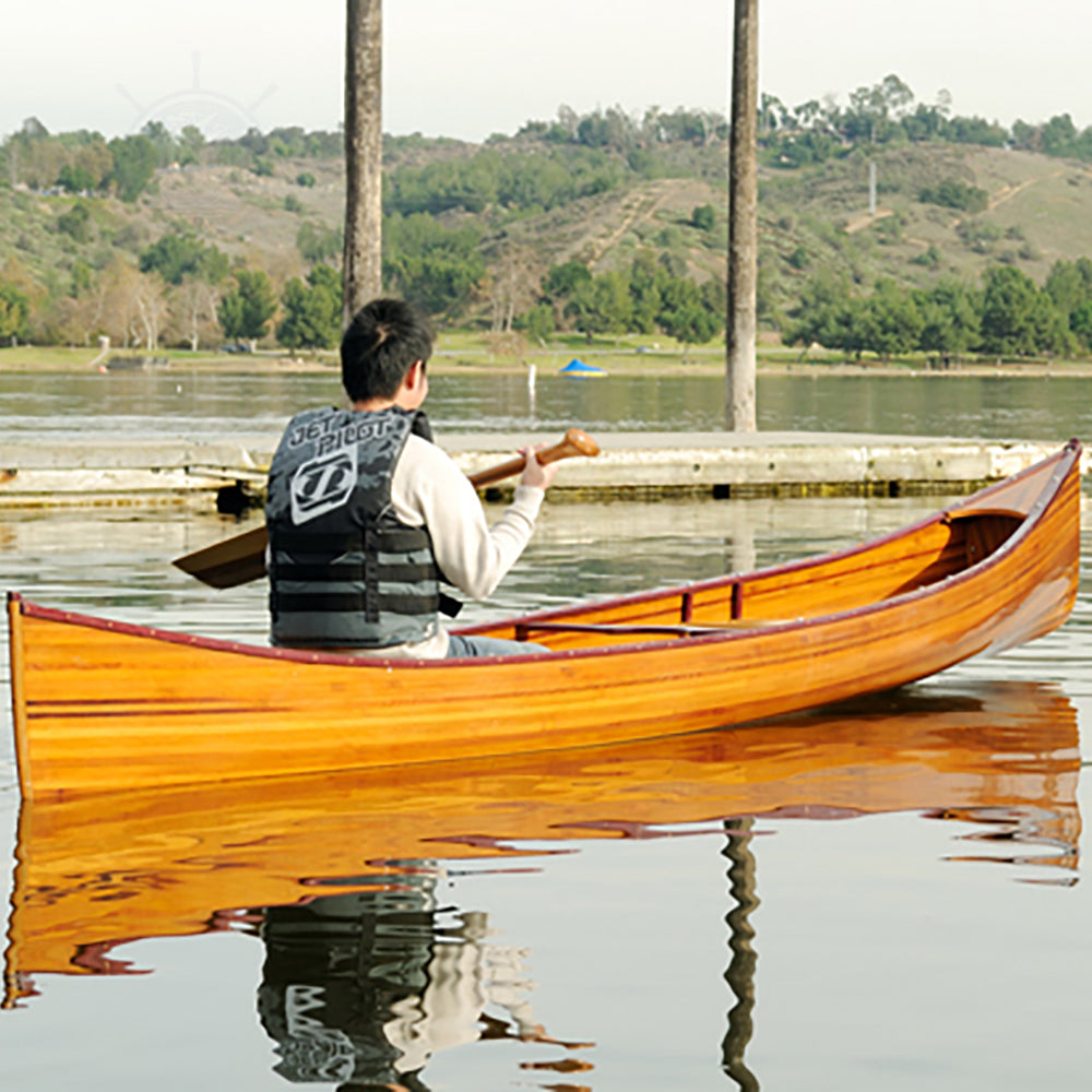 REAL CANOE 18' L545 | Wooden Kayak | Boat | Canoe with Paddles for fishing and water sports For Wholesale