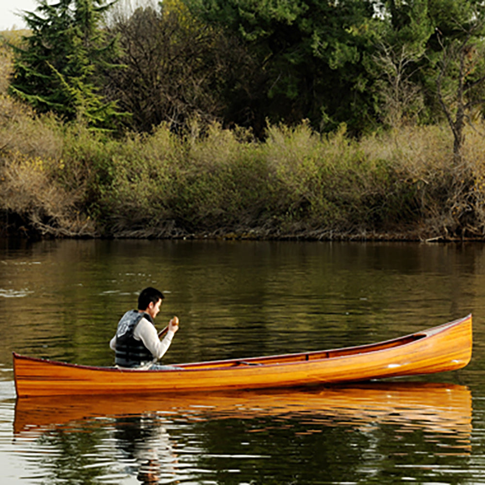 REAL CANOE 18' L545 | Wooden Kayak | Boat | Canoe with Paddles for fishing and water sports For Wholesale
