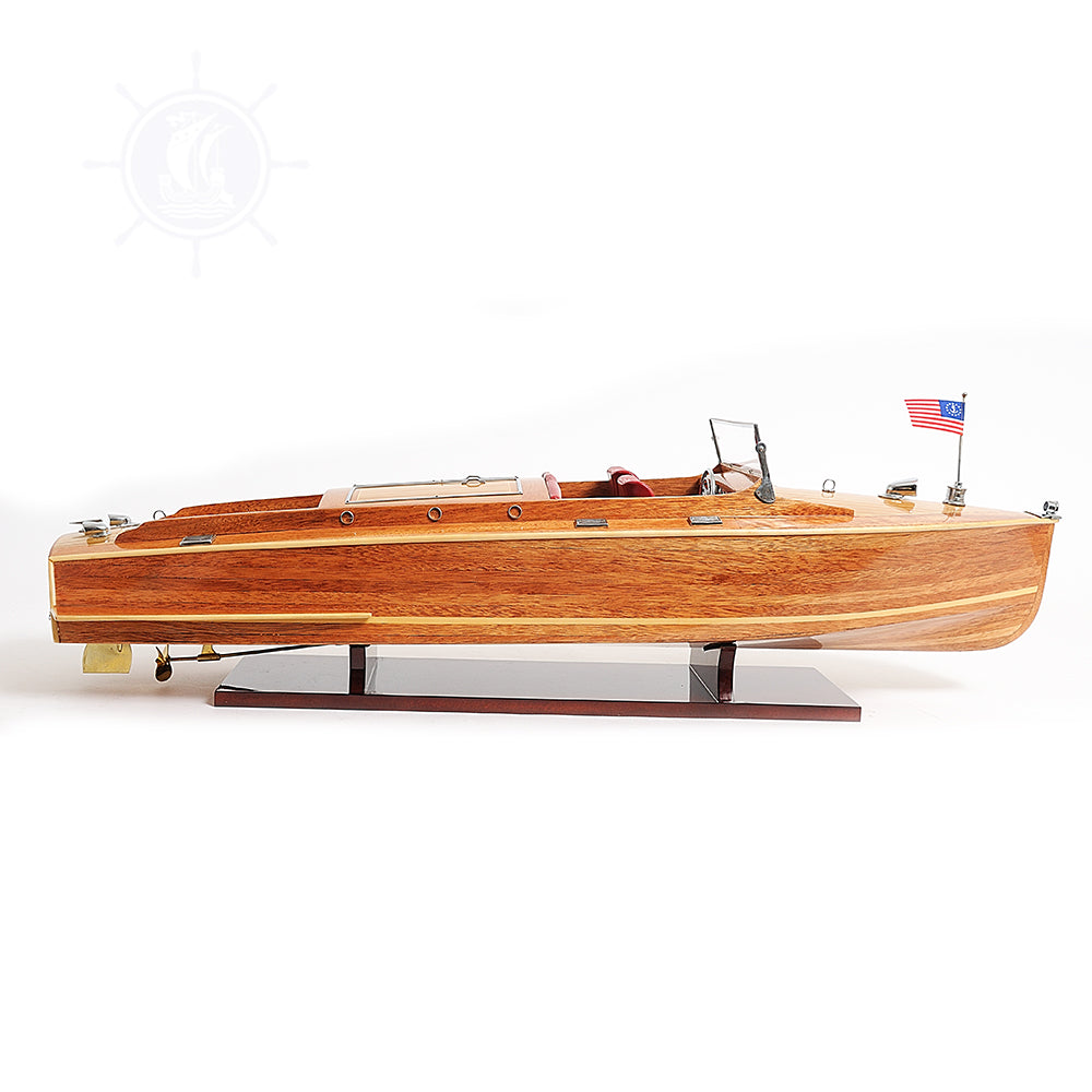 CHRIS CRAFT RUNABOUT MODEL BOAT L80 | High-quality | Fully Assembled Wooden Model boats For Wholesale