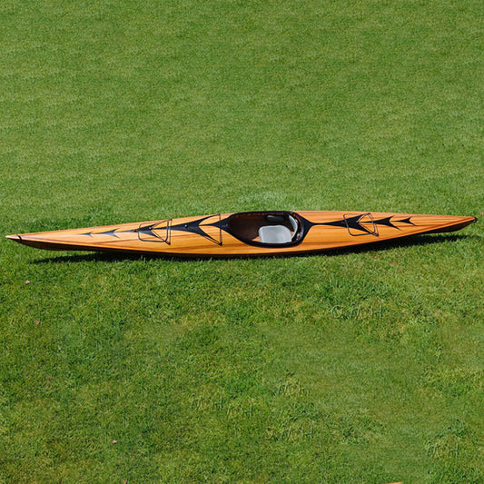 KAYAK WITH ARROWS DESIGN 17 FEET LONG | Wooden Kayak | Boat | Canoe with Paddles for fishing and water sports For Wholesale
