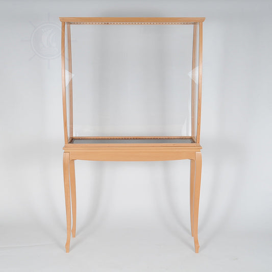 DISPLAY CASE BEECH COLOR WITH LEGS & LIGHTS | HIGH QUALITY DISPLAY CASE FOR MODEL SHIP | Multi sizes and style available For Wholesale