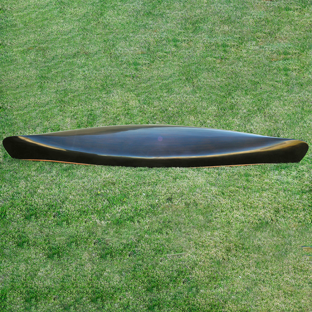 SKEENA CANOE DARK FINISH 18' | Wooden Kayak |  Boat | Canoe with Paddles for fishing and water sports