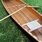 SKEENA CANOE DARK FINISH 18' | Wooden Kayak |  Boat | Canoe with Paddles for fishing and water sports