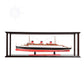 NORMANDIE CRUISE SHIP MODEL LARGE WITH DISPLAY CASE | High-quality Cruiser| Fully Assembled Wooden Model Ship