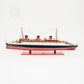 NORMANDIE CRUISE SHIP MODEL LARGE WITH DISPLAY CASE | High-quality Cruiser| Fully Assembled Wooden Model Ship