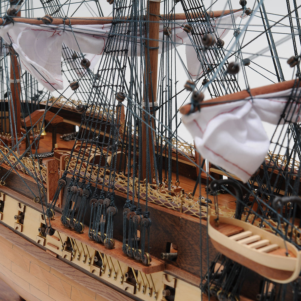 USS Constitution Large With Table Top Display Case