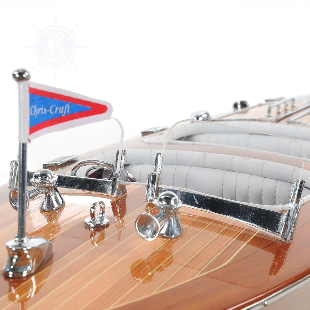 CHRIS CRAFT TRIPLE COCKPIT MODEL BOAT MEDIUM | High-quality | Fully Assembled Wooden Model boats For Wholesale