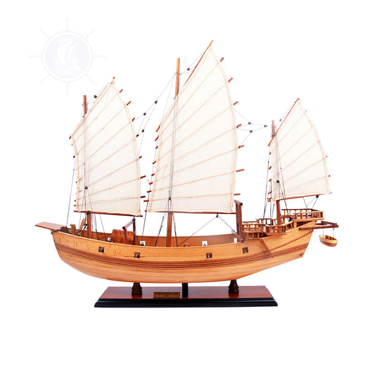CHINESE JUNK MODEL BOAT NATURAL FINISH | High-quality | Fully Assembled Wooden Model boats For Wholesale