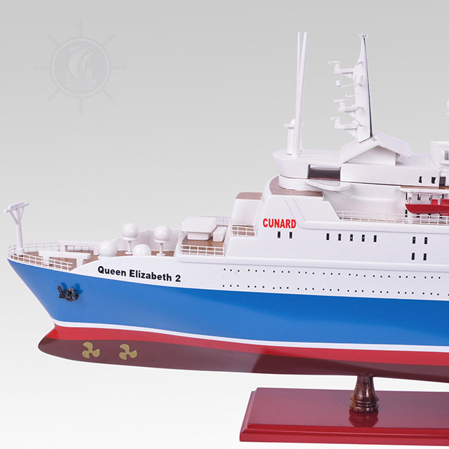QUEEN ELIZABETH 2 MODEL SHIP | High-quality | Fully Assembled Wooden Ship Models For Wholesale
