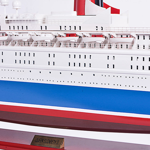QUEEN ELIZABETH 2 MODEL SHIP | High-quality | Fully Assembled Wooden Ship Models For Wholesale