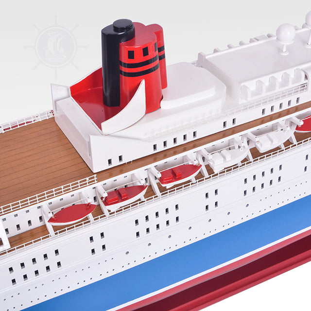 QUEEN ELIZABETH 2 MODEL SHIP | High-quality | Fully Assembled Wooden Ship Models For Wholesale