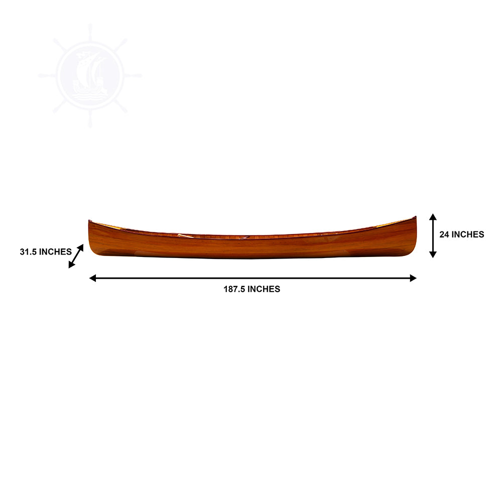 WOODEN CANOE WITH RIBS 16 MAHOGANY | Wooden Kayak | Boat | Canoe with Paddles for fishing and water sports For Wholesale