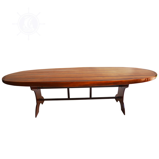 WOODEN SINGLE PADDLE BOARD TABLE - DINING H76 | Wooden Kayak |  Boat | Canoe with Paddles for fishing and water sports For Wholesale