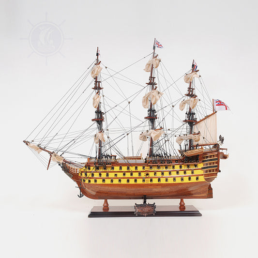 HMS VICTORY PAINTED L60 | High-quality | Fully Assembled Wooden Ship Models For Wholesale