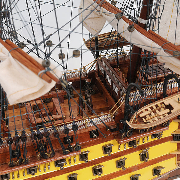 HMS VICTORY PAINTED L60 | High-quality | Fully Assembled Wooden Ship Models For Wholesale