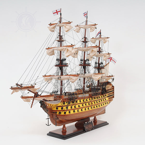 HMS VICTORY PAINTED L60 | High-quality | Fully Assembled Wooden Ship Models For Wholesale