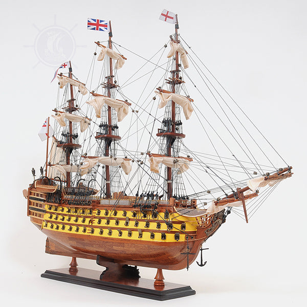 HMS VICTORY PAINTED L60 | High-quality | Fully Assembled Wooden Ship Models For Wholesale